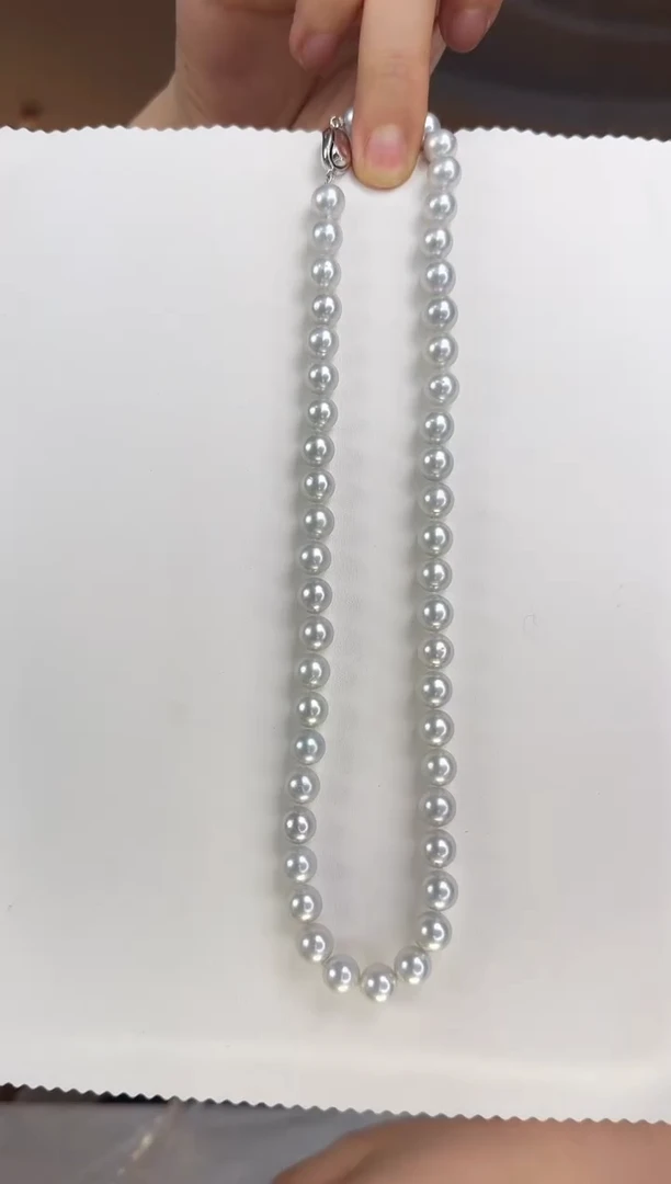 未镶嵌海水珍珠NN8-9珍珠串链@@A1745