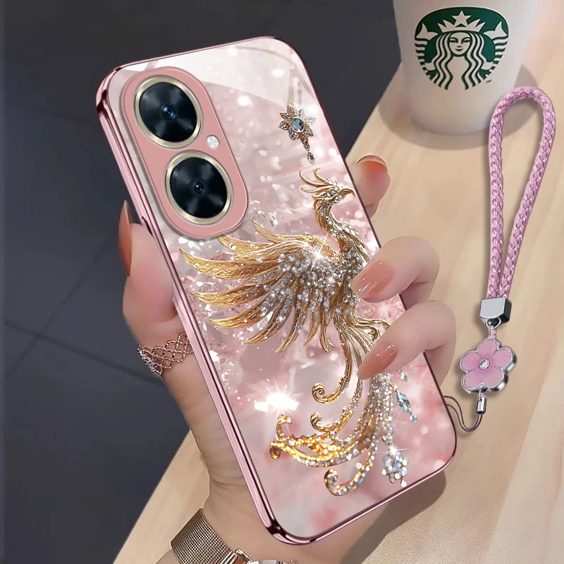 金钻凤凰麦芒20手机壳TYH612M散热轻奢耐脏玻璃壳全包防摔金属漆