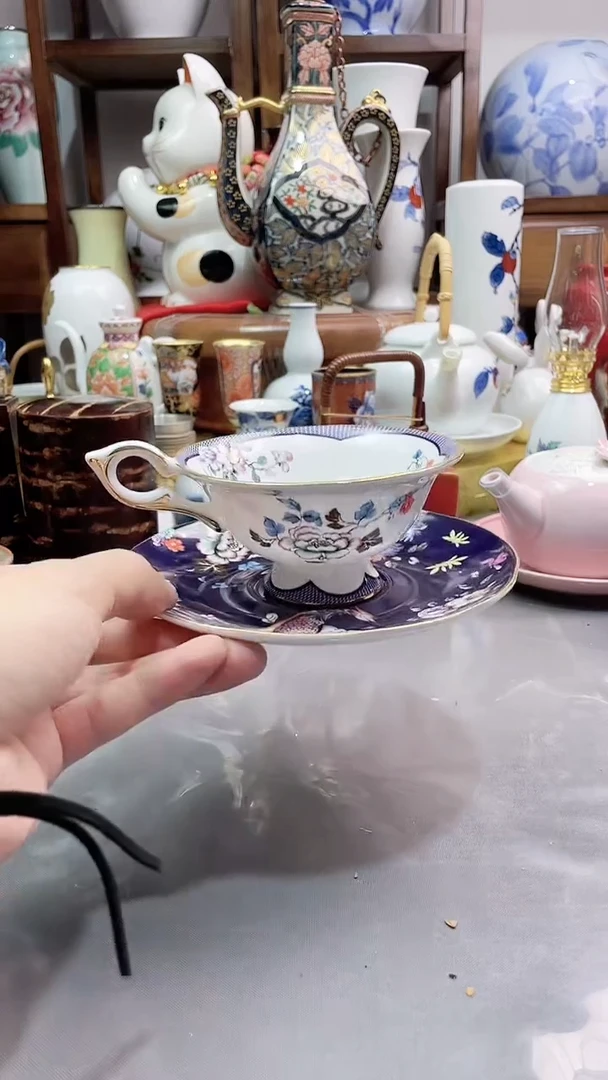 瓷片咖啡杯两件套