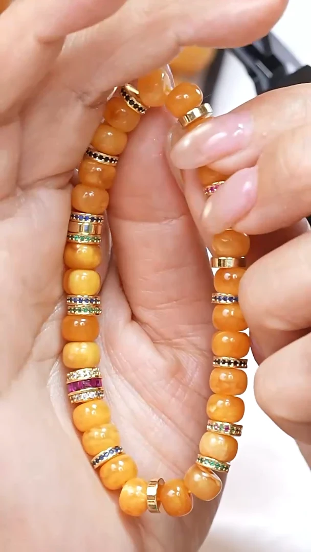 蜜蜡颈饰未镶嵌7343天然蜜蜡珠宝奇石云端妖孽全部保真