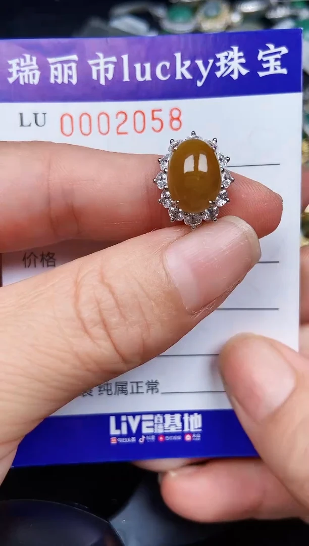 翡翠银S925镶嵌颈饰2058