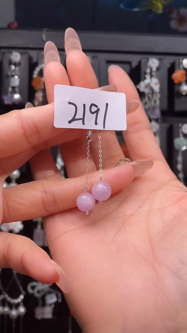 银S925镶嵌耳饰紫晶喜欢拍