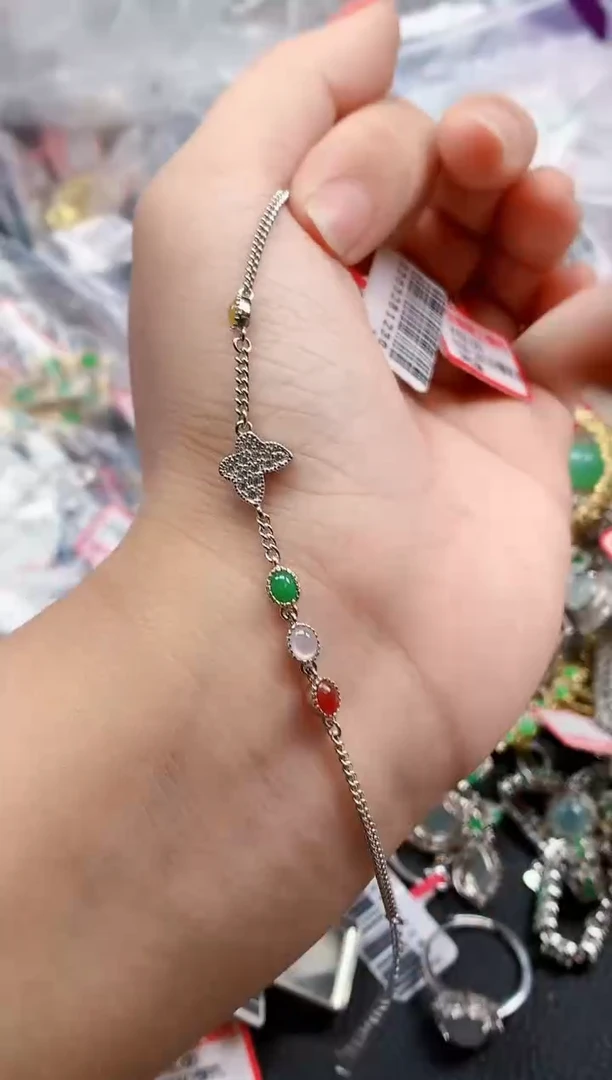 银S925镶嵌戒指翡翠天然A货缅甸翡翠