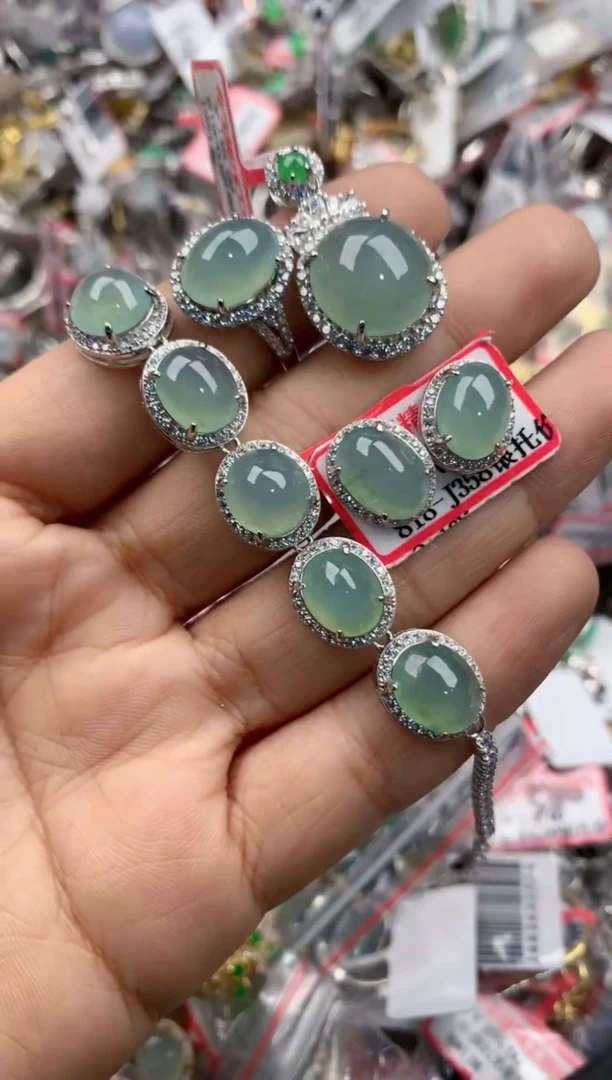 银S925镶嵌戒指翡翠121212----7