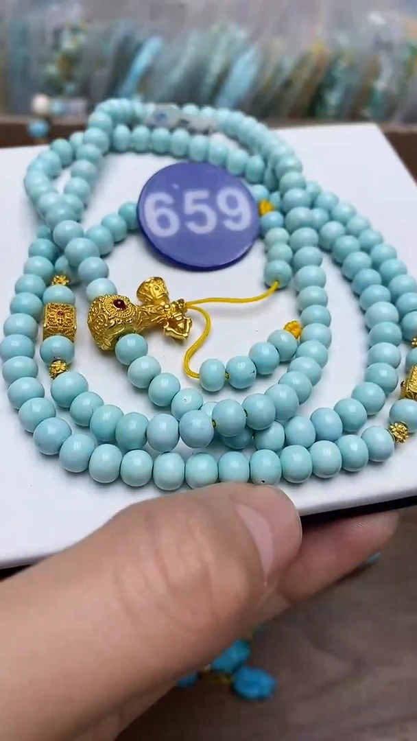 【闪购商品】绿松石项链18K金镶嵌659