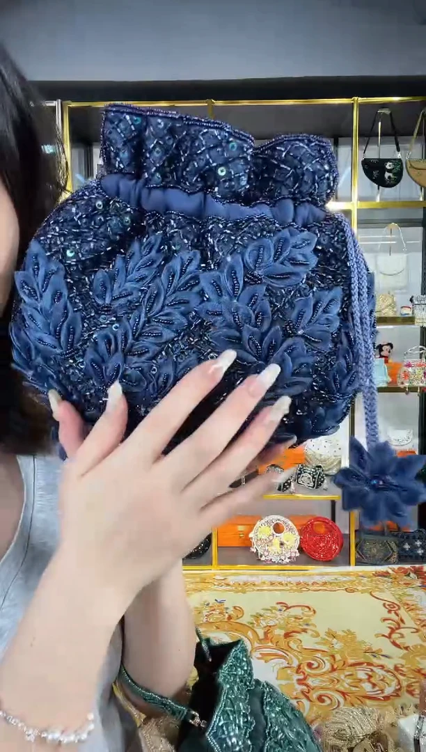 织物珠韵恒泽重工串珠手提包直播间女神专拍