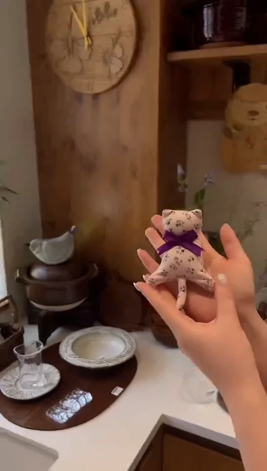 茶道摆件 000000猫咪夹窗帘4086