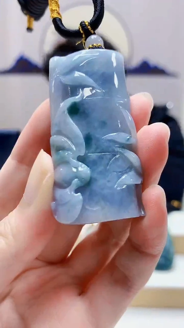 未镶嵌定制翡翠5060zm-毛货挂件竹节41