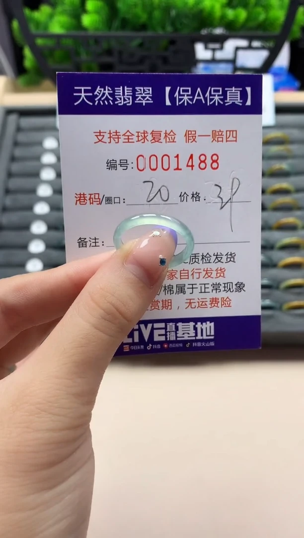 未镶嵌戒指翡翠天然  1488