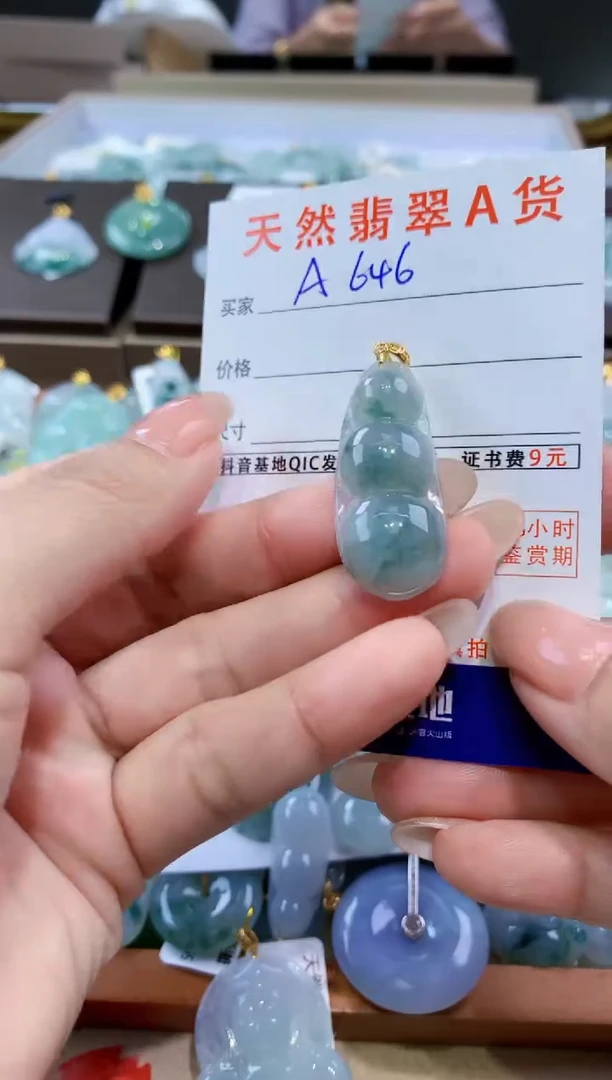 颈饰未镶嵌翡翠天然缅甸翡翠A货挂件