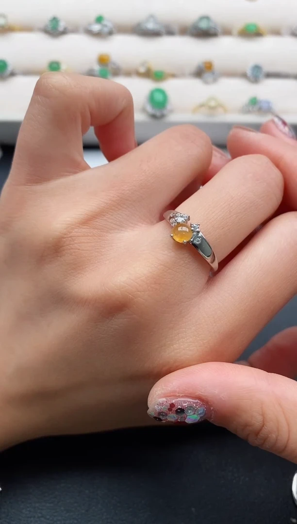 银S925镶嵌戒指翡翠1111111111+5