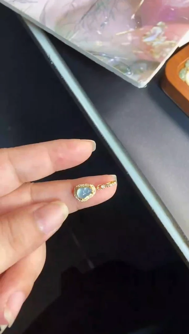 吊坠(不含链)银S925镶嵌翡翠1