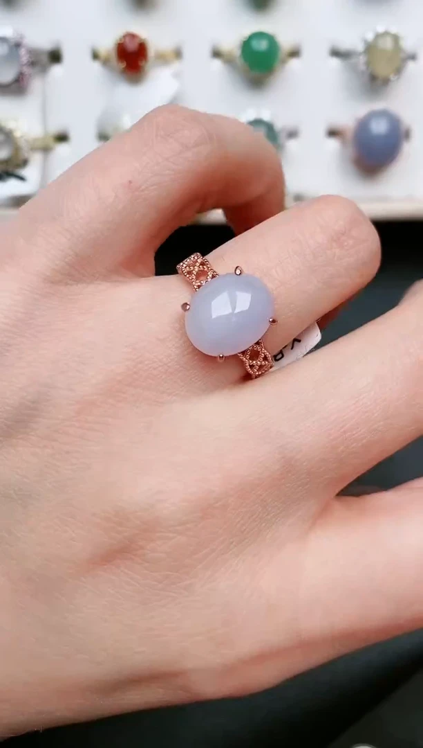 【闪购商品】翡翠戒指银S925镶嵌....