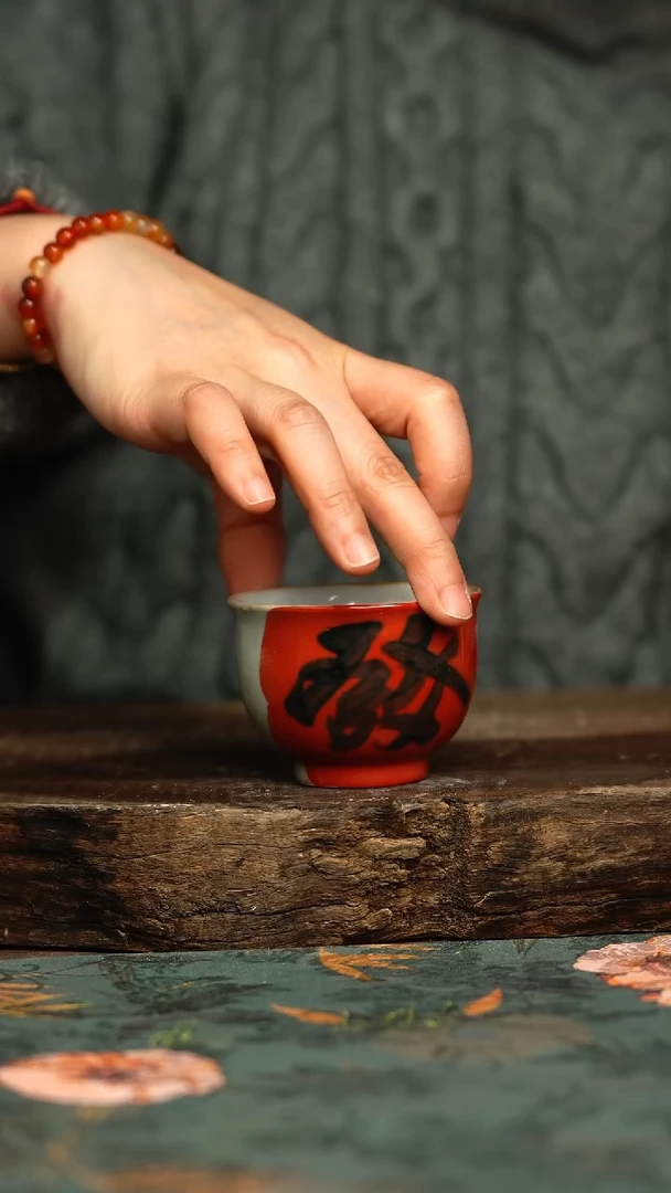 【闪购商品】杯釉下彩手工手绘同款陶器