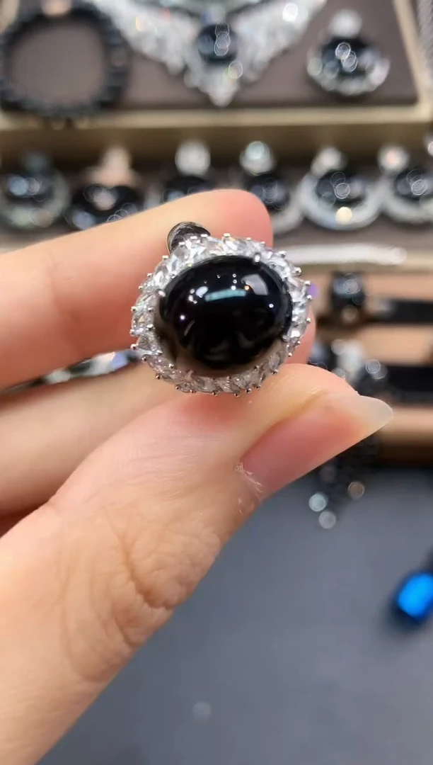 18K金镶嵌戒指翡翠C171