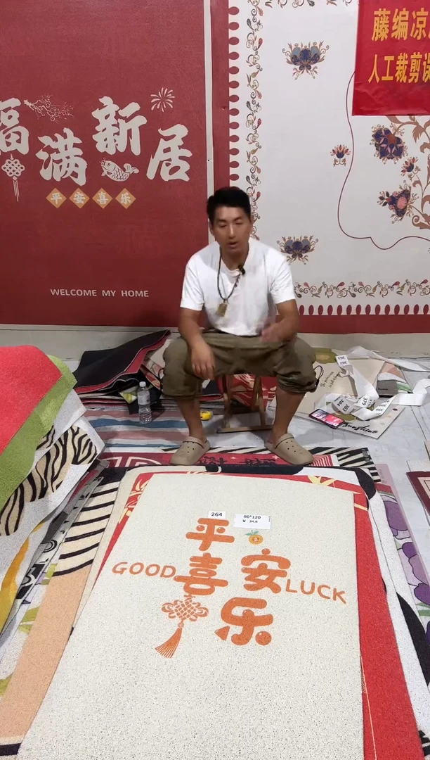 不退不换瑕疵丝圈地毯80*120cm264