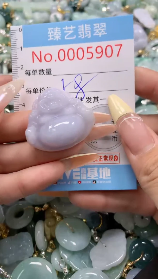 翡翠未镶嵌颈饰含绳0005907