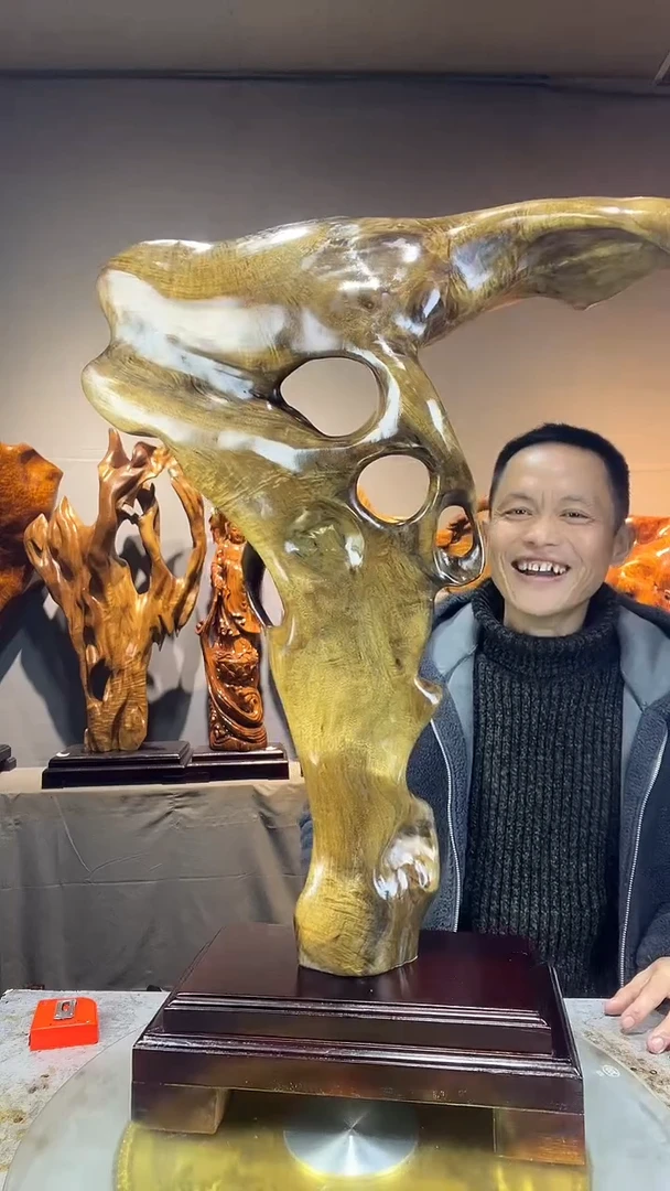 金丝楠广****木小叶桢楠随行摆件24