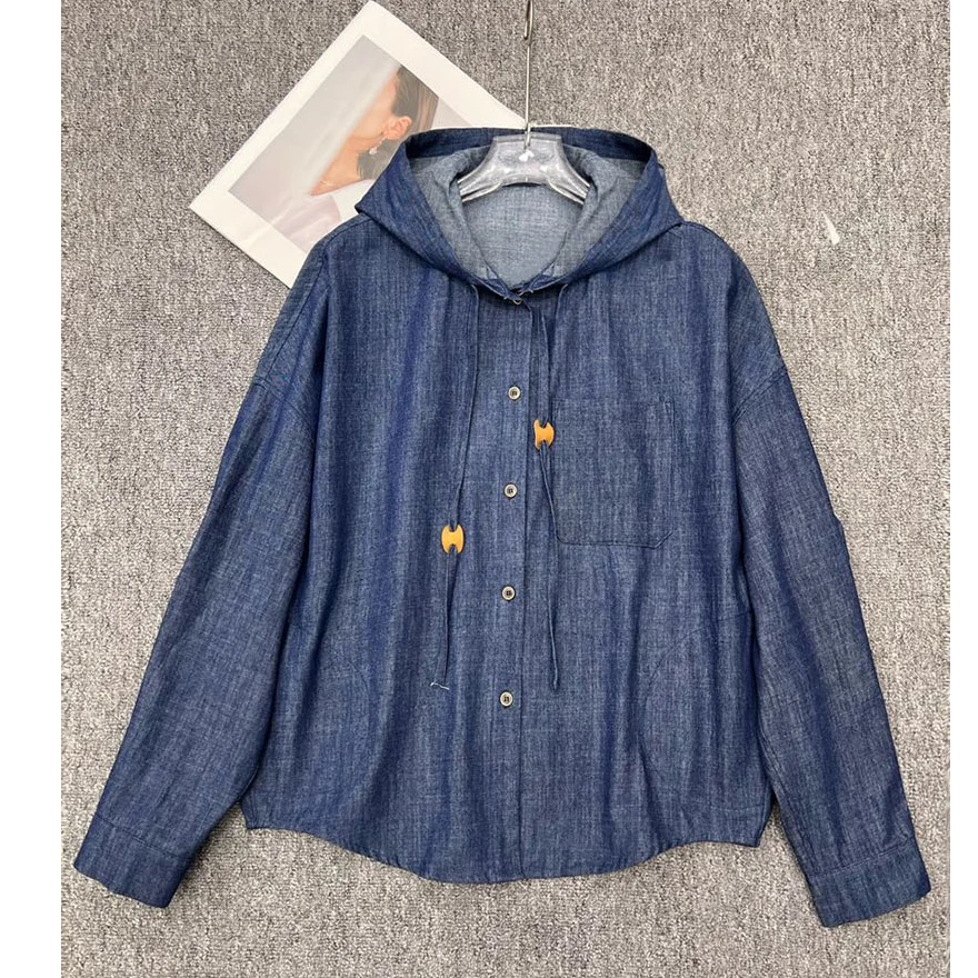 269726 牛仔连帽衬衫