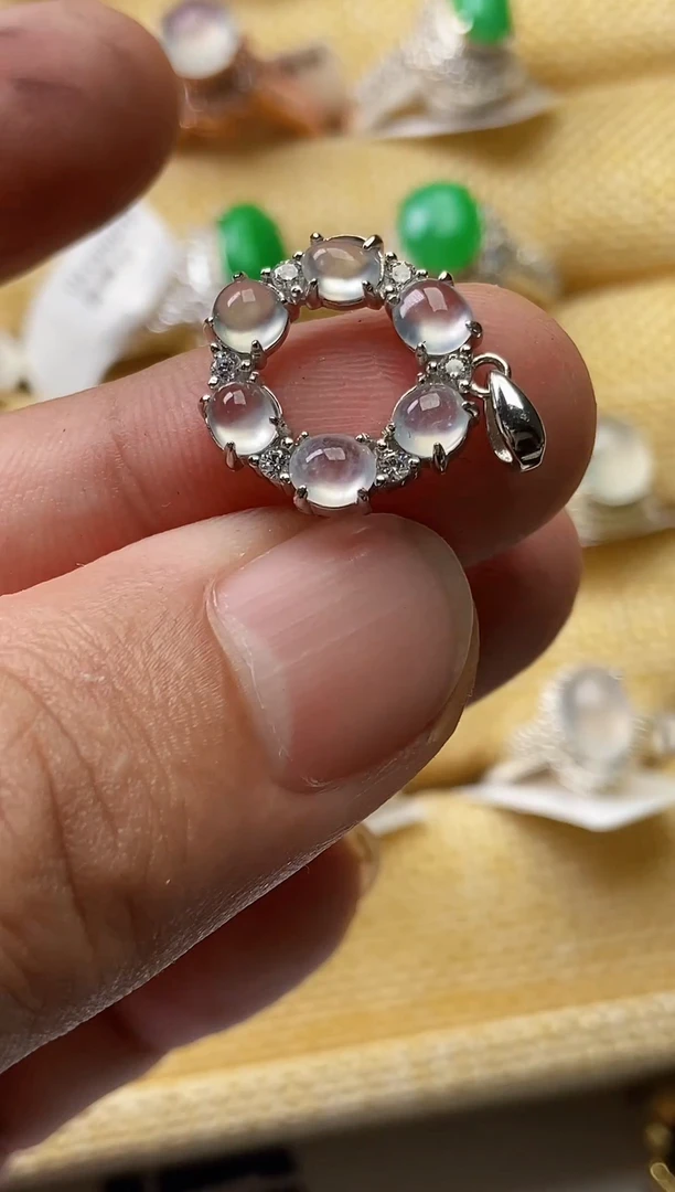 【闪购商品】翡翠戒指银S925镶嵌0000