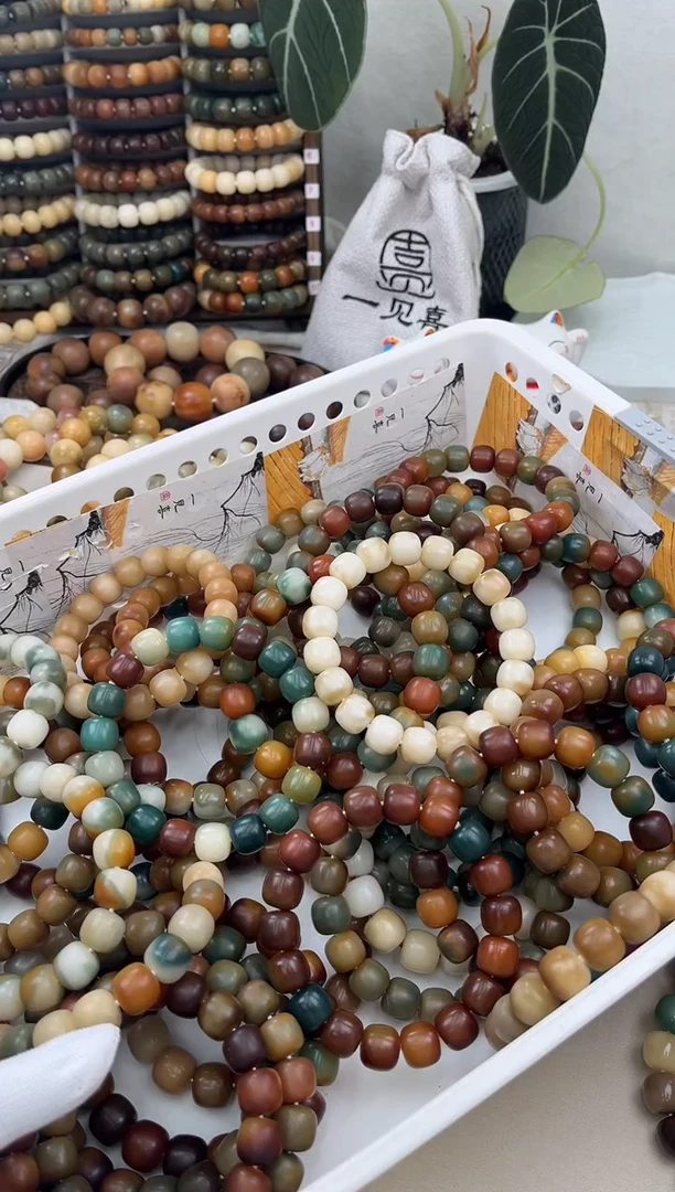 菩提根/象牙果手串a572卡13 干磨瑕疵退货不挑