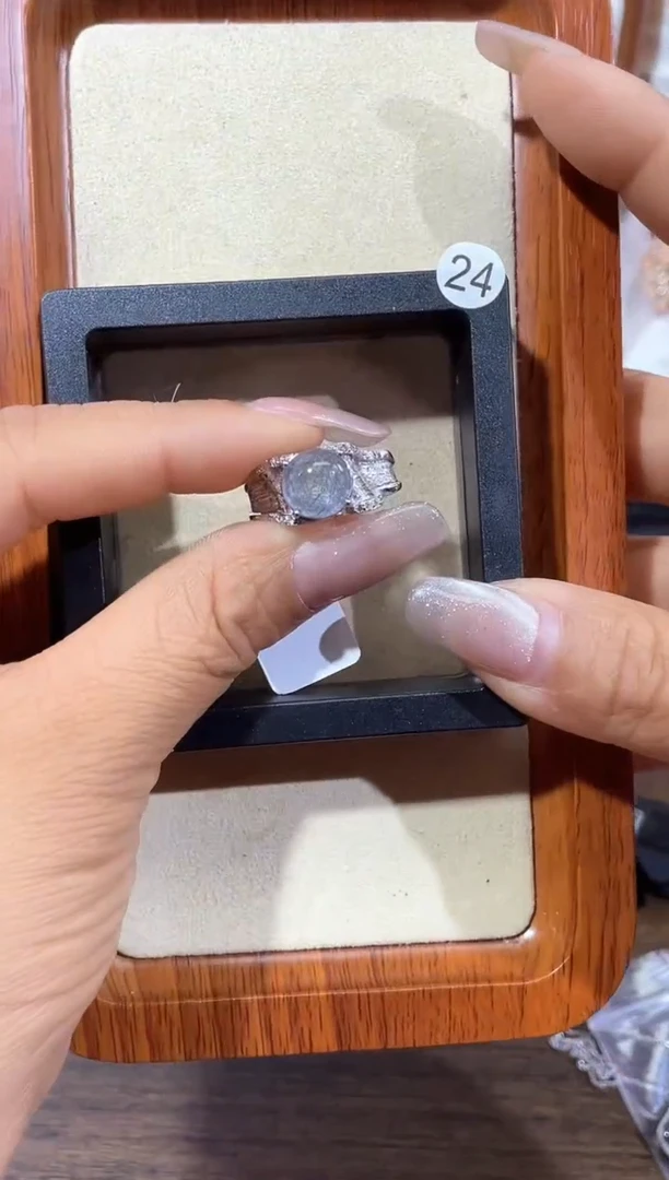 【闪购商品】烟晶戒指银S925镶嵌定制