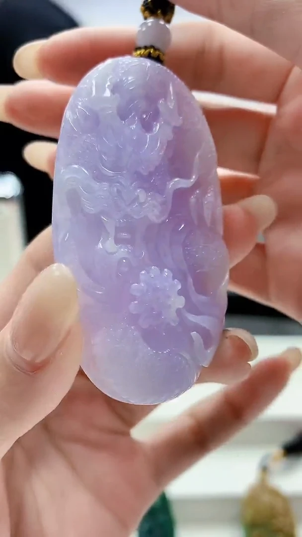 未镶嵌定制翡翠5060lr-毛货挂件195