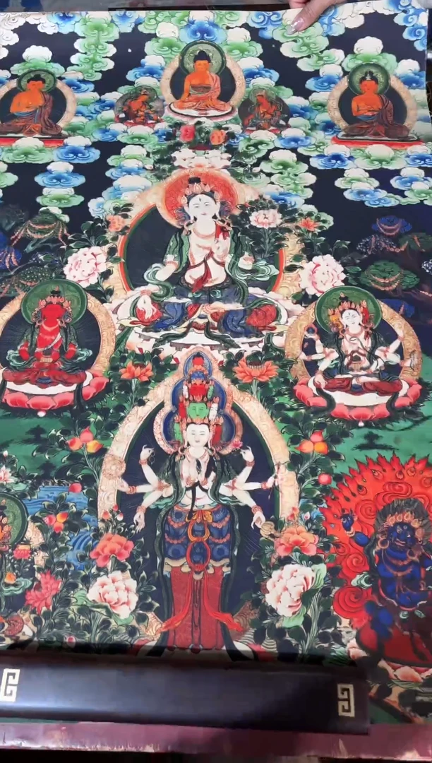 卷轴画龙妹唐卡直播tk16