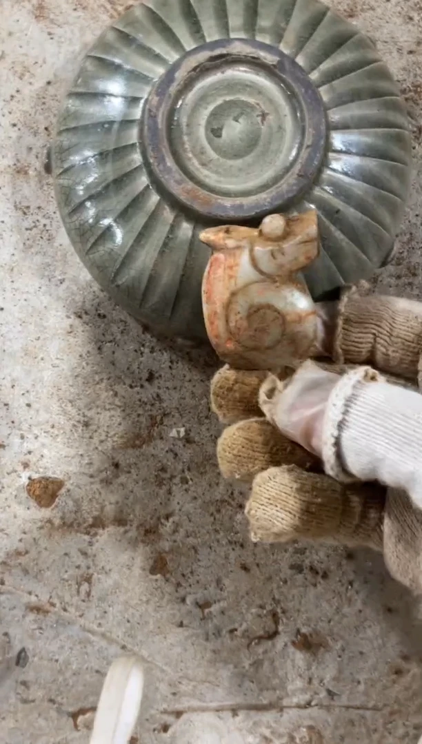 瓷片手工，手绘，陶瓷