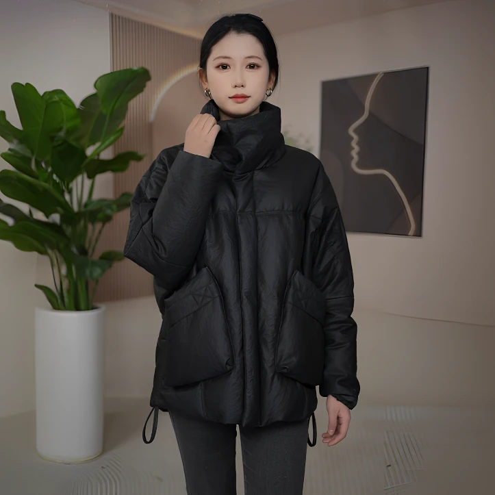 真皮绵羊皮加厚时尚休闲百搭韩版立领潮流宽松秋冬女新款保暖36