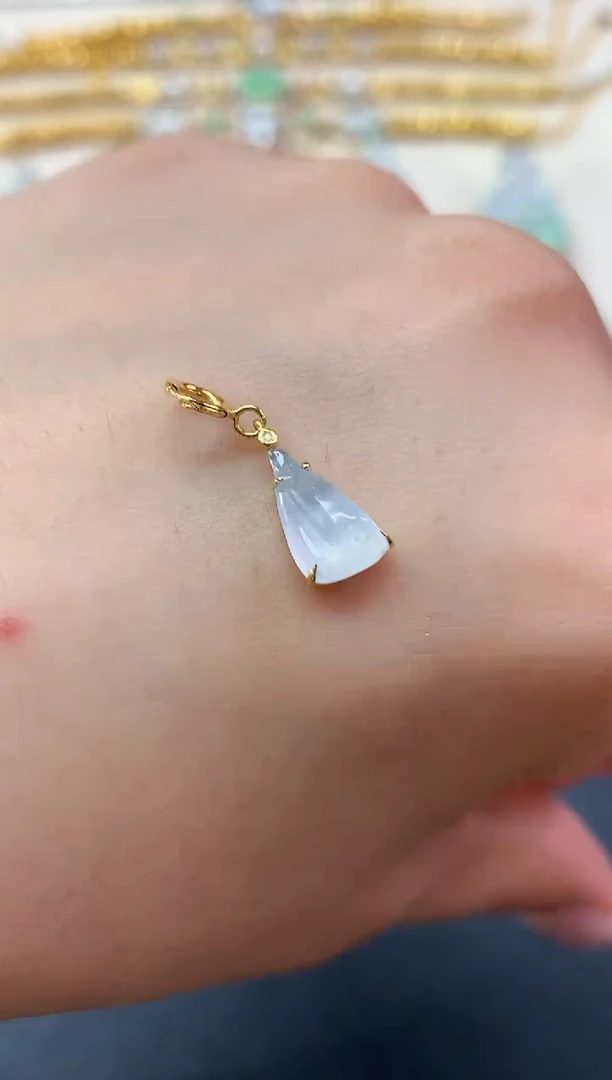 翡翠18K金镶嵌吊坠(不含链)吊坠(不含链)|680+0