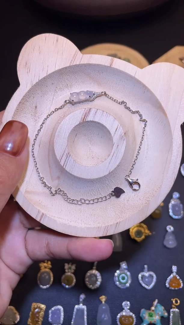 吊坠(不含链)银S925镶嵌翡翠1