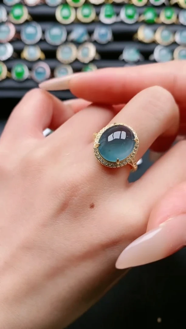 【闪购商品】翡翠戒指银S925镶嵌1111111