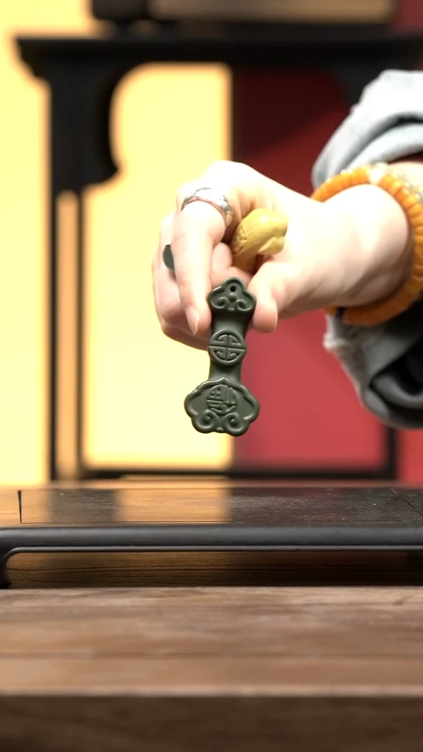 茶壶紫砂茶宠-绿如意