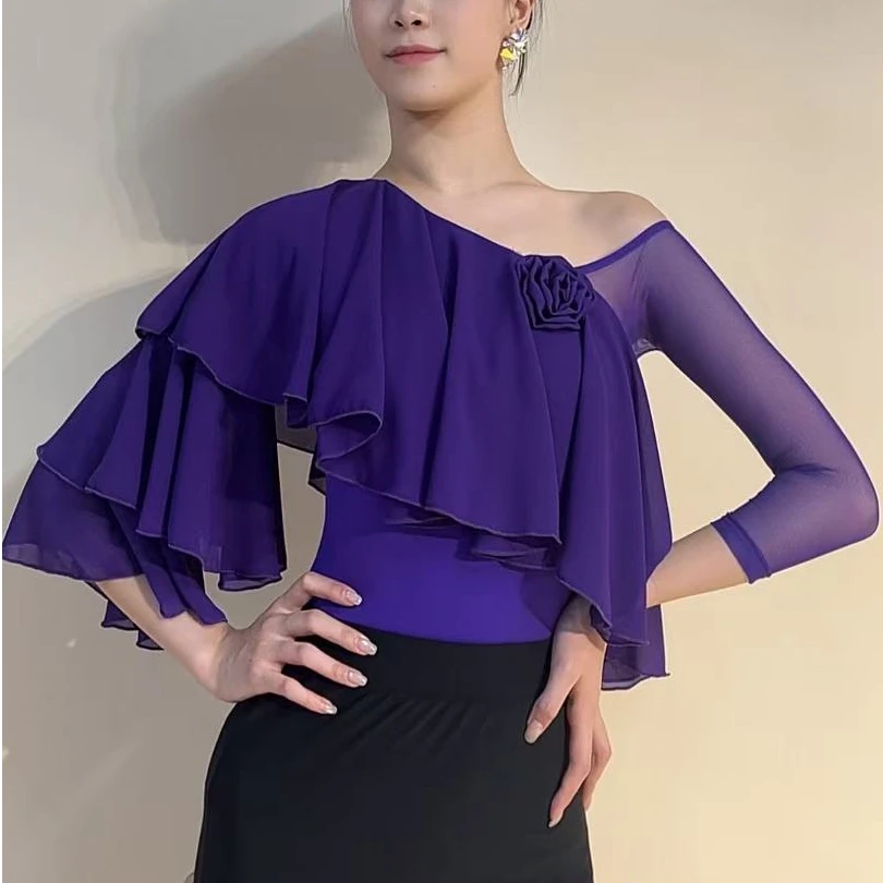 YRSS舞服新款真我系列气质雪纺摩登舞服上衣