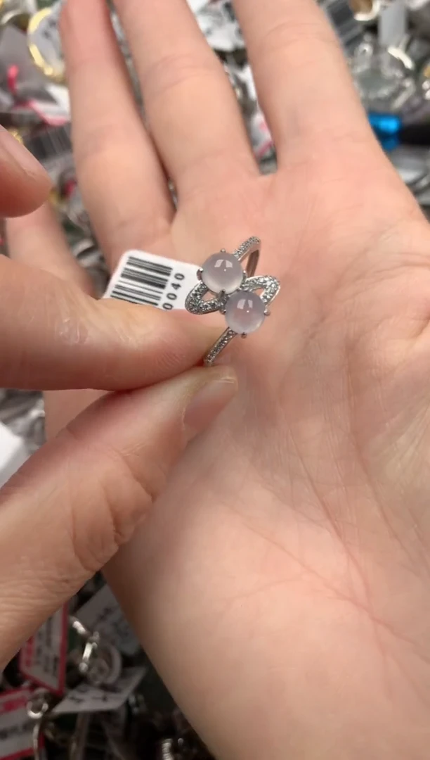 银S925镶嵌戒指翡翠2222----7