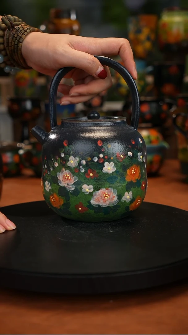 紫砂油画手绘釉 下彩