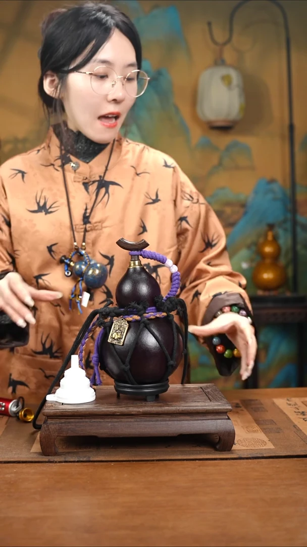 XA065网兜款大漆酒葫芦（现货现发）