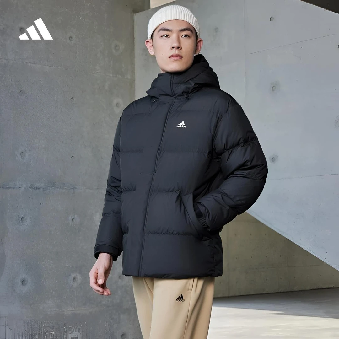 adidas/阿迪达斯官方正品轻运动冬季新款男士户外休闲保暖外套男