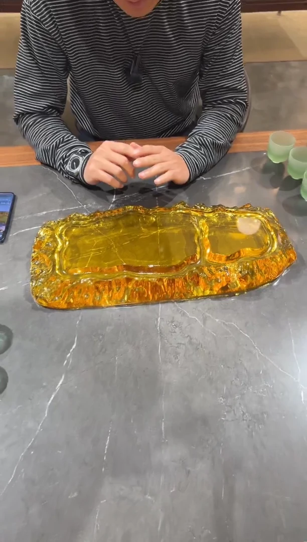 【闪购商品】摆件水晶琉璃摆件茶台11