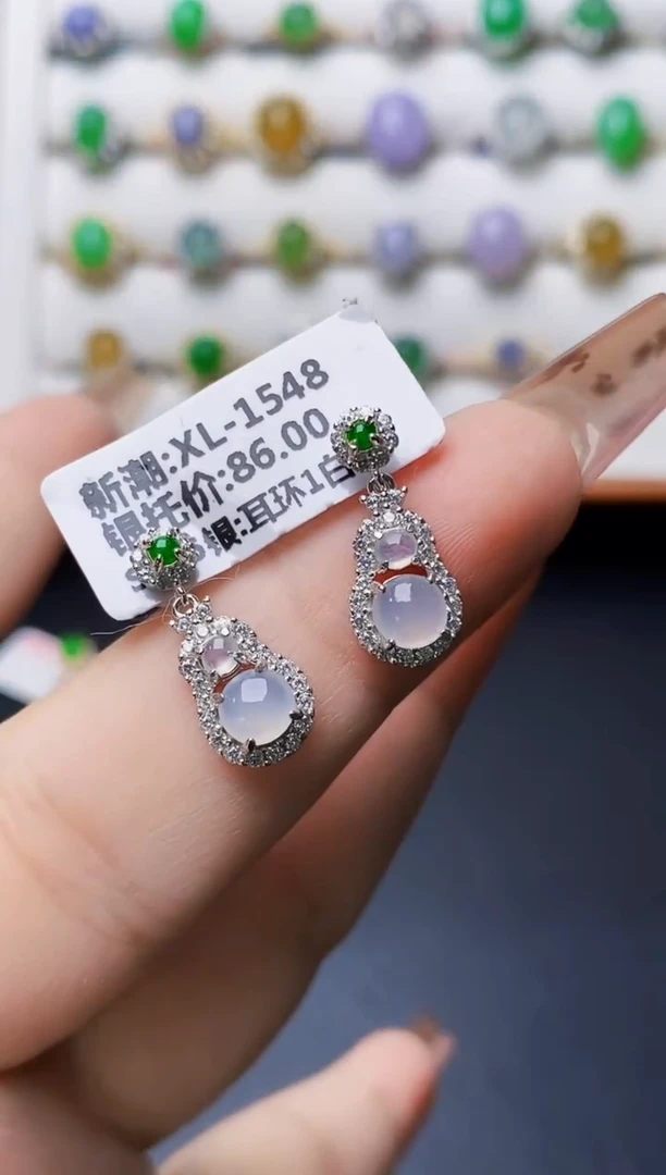 银S925镶嵌戒指翡翠0053