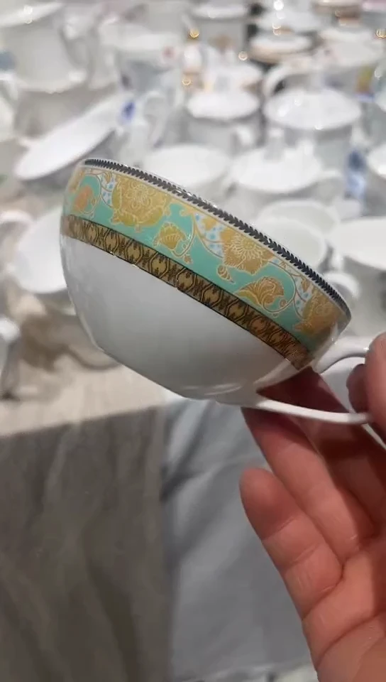 瓷2个杯子隆达骨瓷