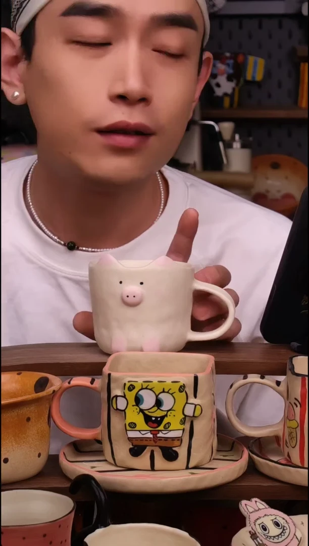 杯子景德镇可爱设计师款陶瓷