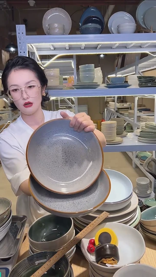 瓷258外贸尾货高温釉下彩陶瓷餐具默认微瑕