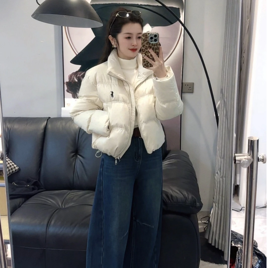 1988 STUDIO•【洋气烫钻】小马刺绣小精致款羽绒服