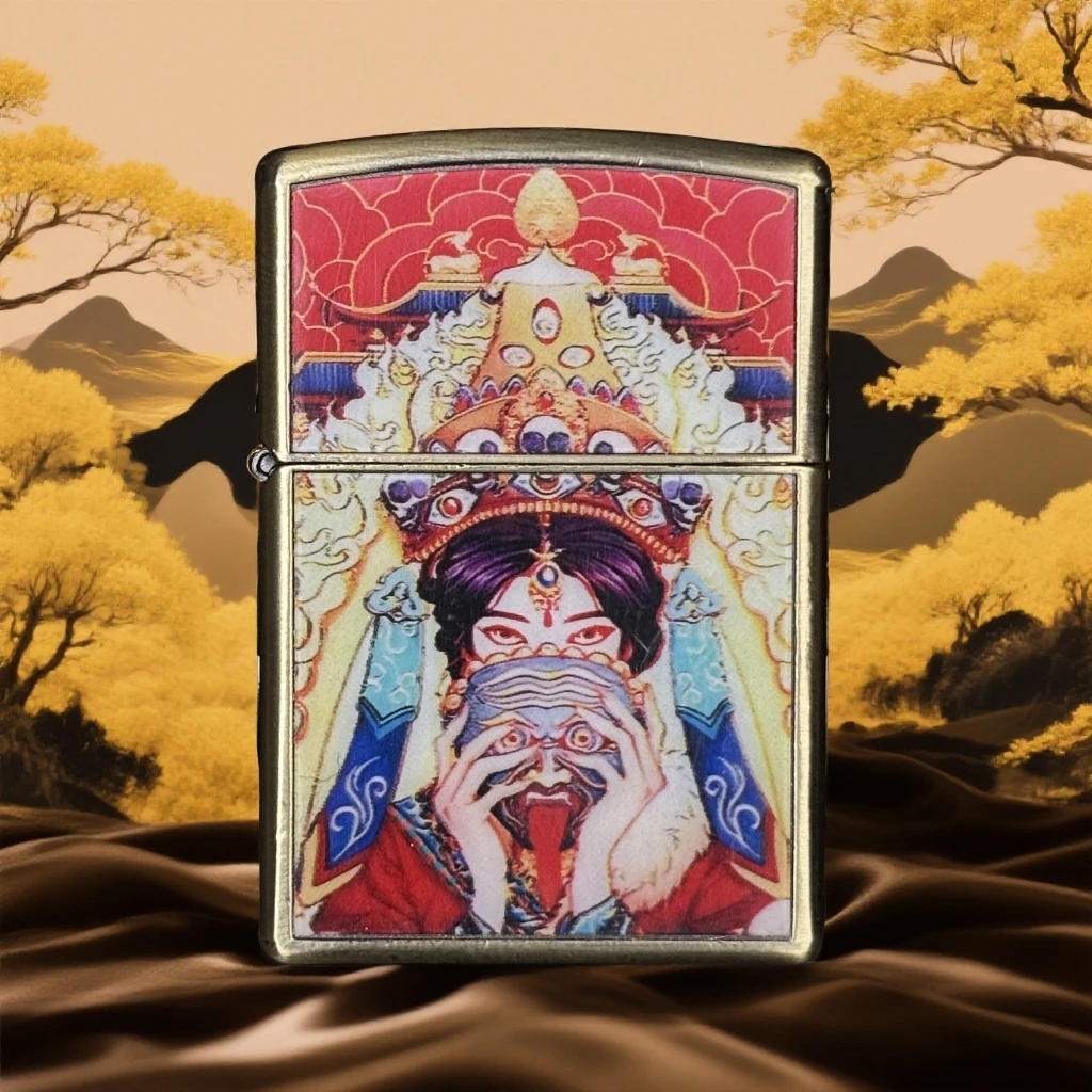 夜光扎基拉姆女财神浮雕金属复古防风打火机 221（不带油）