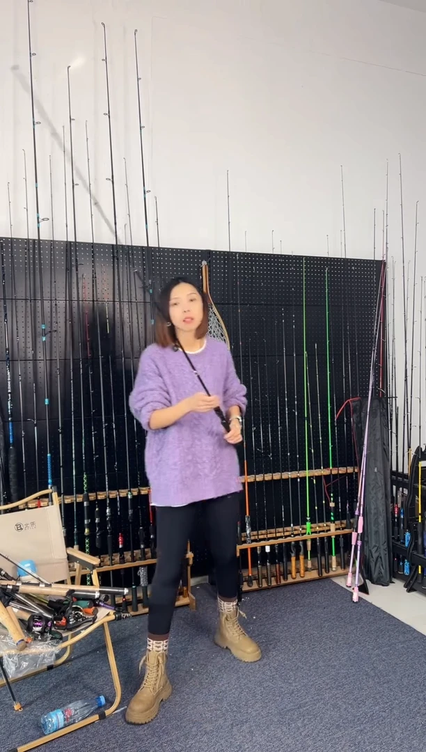 1.8m碳素7号1.8米枪柄+水滴轮左手（瑕疵尾货竿，没有售后介意勿拍）