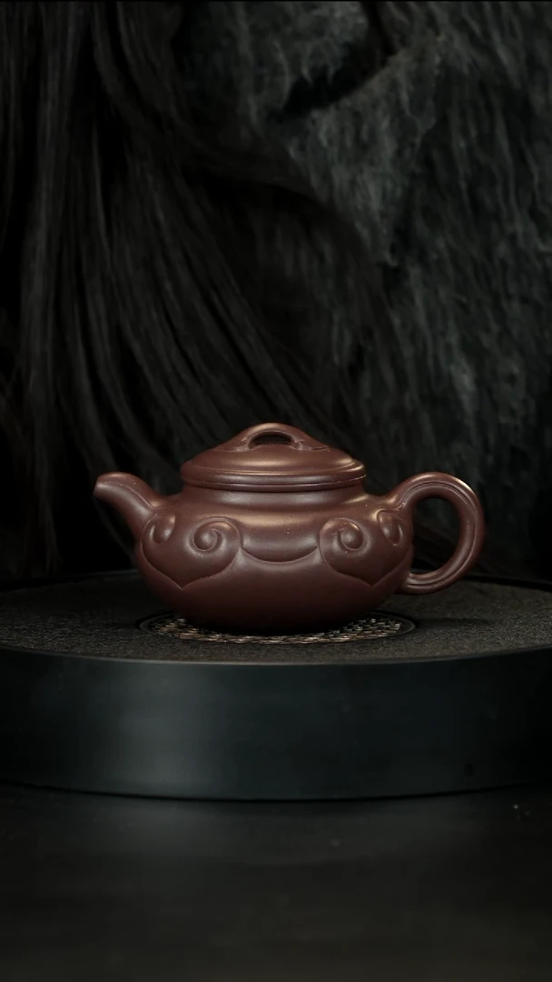 【闪购商品】紫砂茶壶台西底槽青仿古如意