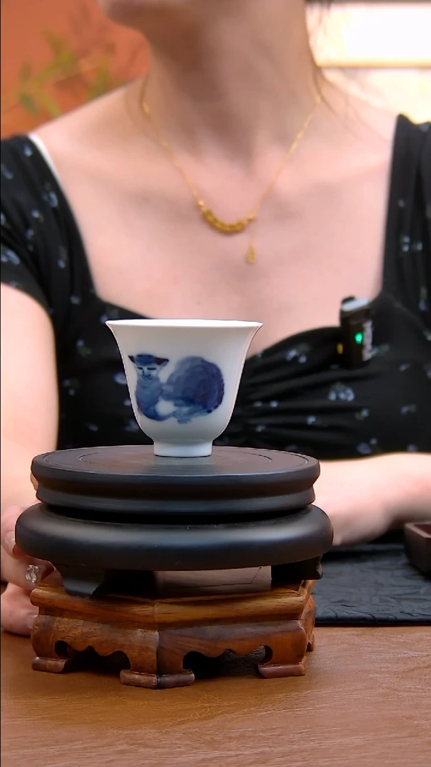 杯子景德镇高端手工手绘单杯