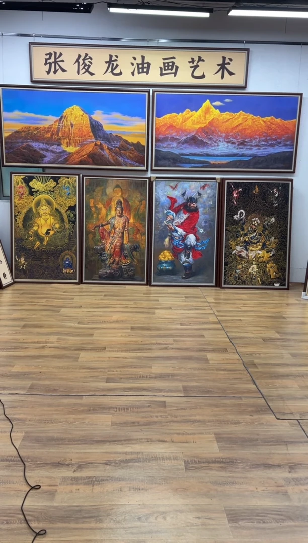 油画随*【张俊龙】钟馗办公室客厅茶室玄关客厅挂画油画版画